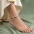 Midnight Accent Silver Evil Eye Anklet