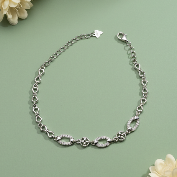 Pave & Infinity Link Bracelet