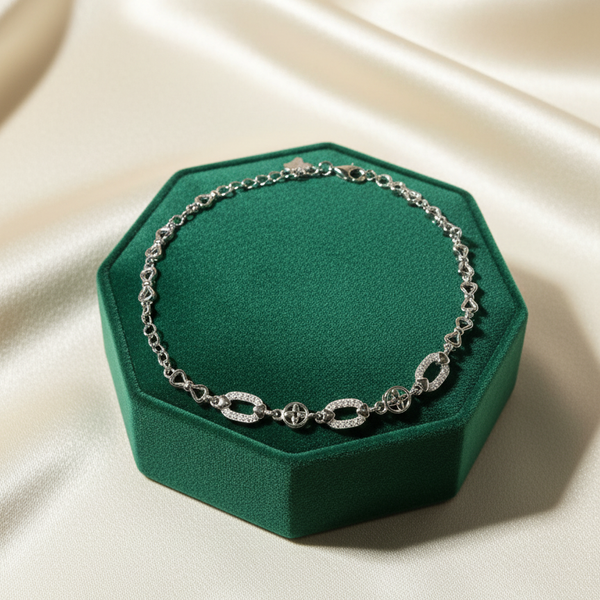 Pave & Infinity Link Bracelet