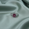 Emerald-Cut Pink Topaz Art Deco Ring