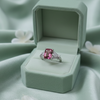 Emerald-Cut Pink Topaz Art Deco Ring