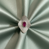 Abstract Pavé Petal Ruby Statement Ring