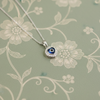 Silver Heart Evil Eye Pendant
