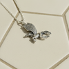 Oxidized Sterling Silver Pegasus Pendant