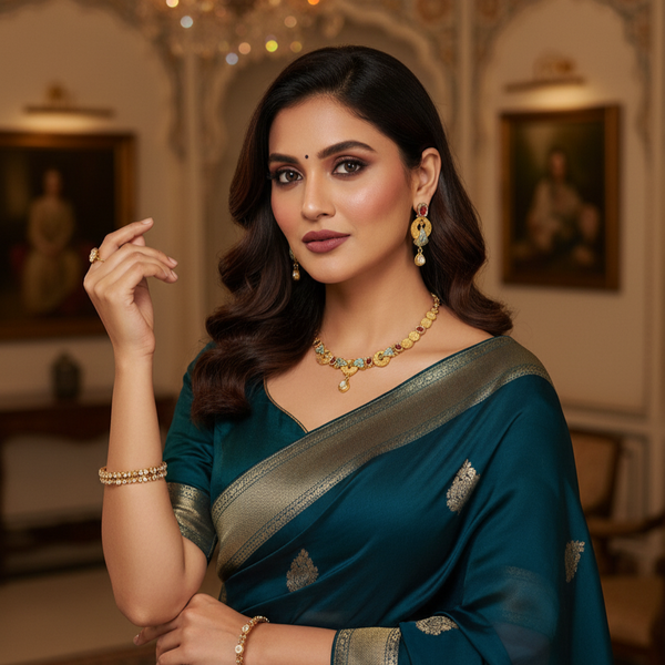 Exquisite Regal Bloom Necklace Set