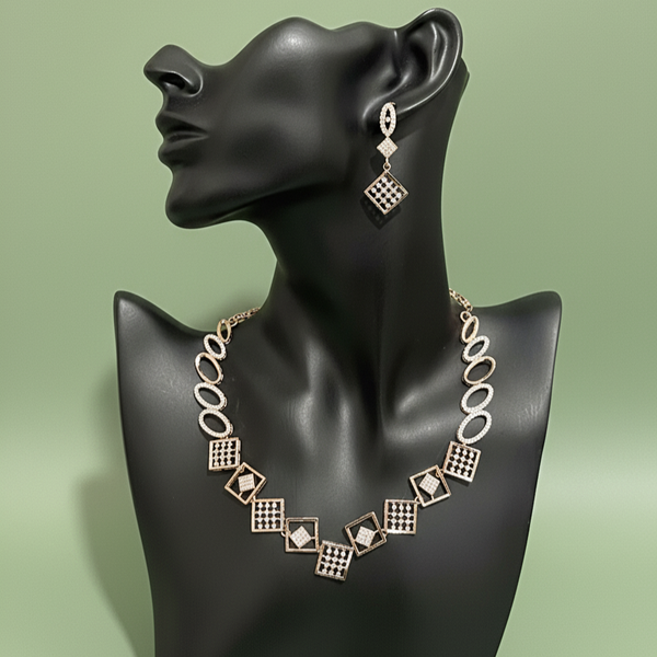 Geometric Checkered Square Set