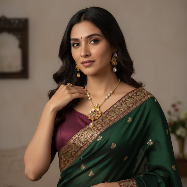 Ornate Floral Gemstone Set