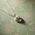 Sterling Silver Crescent Pearl Chain Pendant