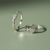 Dainty Pave Heart Adjustable Toe Ring (Set of 4)