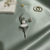 Graceful Pearl Ballerina Brooch