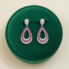 Pink Splendor Open Pear Drop Earrings