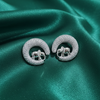 Elegant Elephant Micro-Pave Sterling Silver Studs