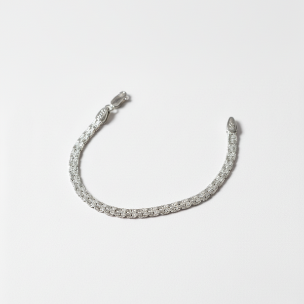 Rhodium Plated Tennis Bracelet