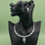 Emerald Style Diamond Necklace Set