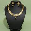 Emerald & Ruby style Gold-Polished Sterling Silver Jewelry Set