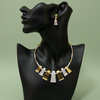 Modern Geometric Pavé Necklace Set